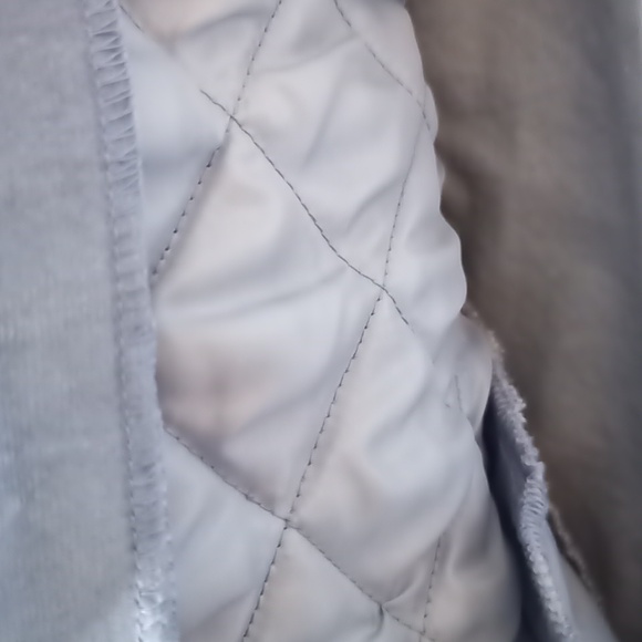 CatHy Daniels Powder Blue Quilted Corduroy Full Zip Jacket Like Blazer Sz. L - Picture 6 of 8